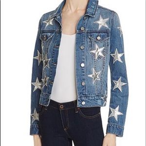 Blue Bagatelle jean jacket with star patches